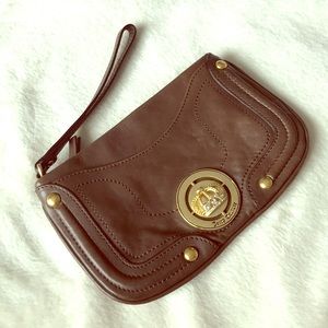 Juice Couture Brown leather wristlet / wallet